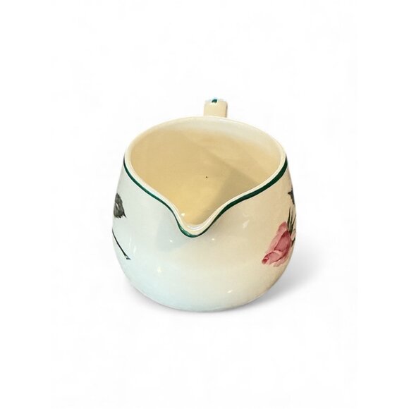 Cunningham & Pickett Rose Creamer Pitcher Floral Design 5" Wide 3.5" Tall Porcel - Picture 6 of 9
